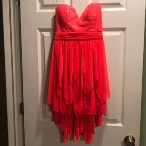 Strapless homecoming dress